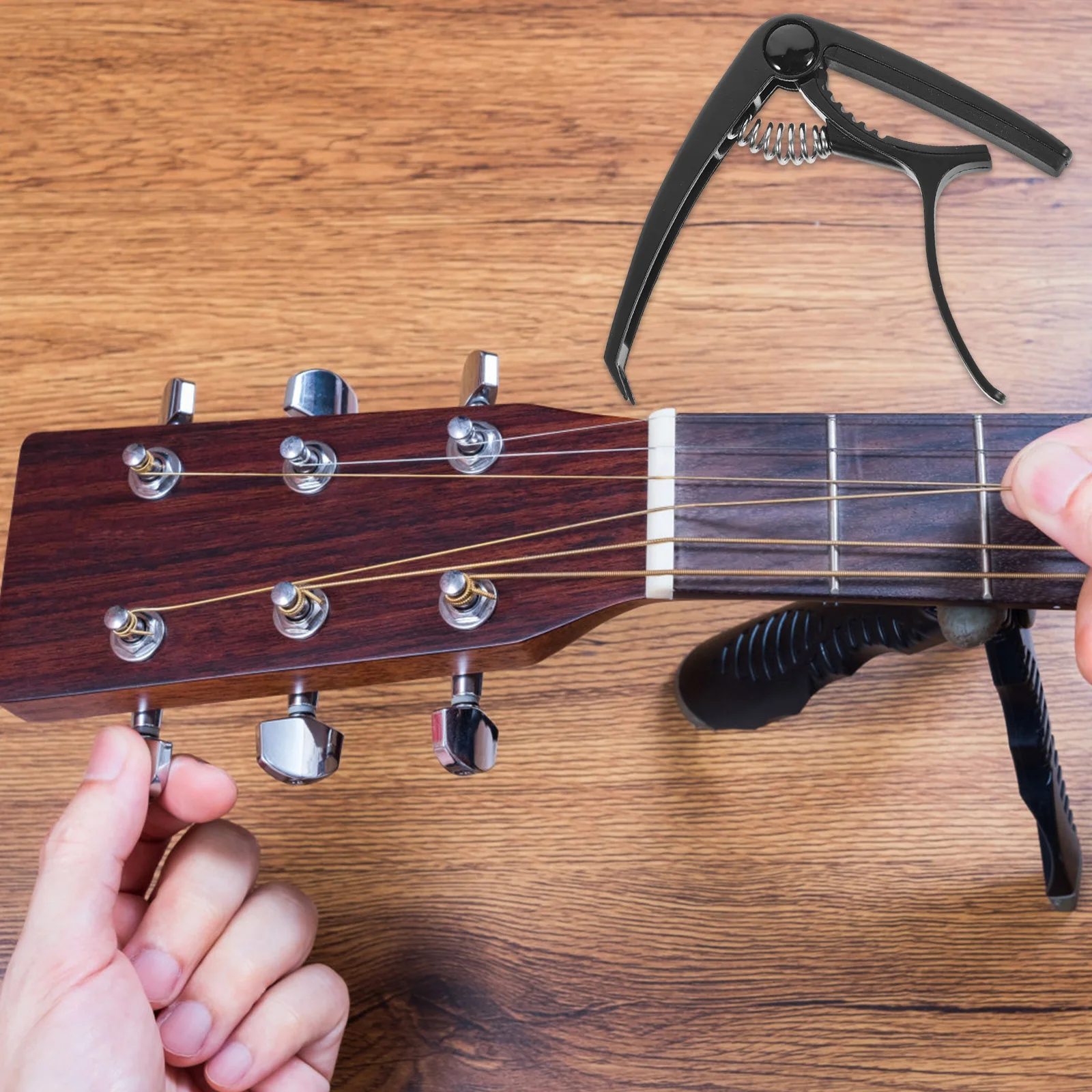 

1Pcs Guitar Capo Zinc Alloy Aluminum Durable Acoustic Guitar Tone Change Tool Quick Sandhi Clip Adjustment Accessory