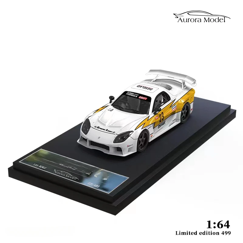 

AuroraModel AM1:64 RX-7 Veilside Flash NO23 /Advan Diecast Model Car