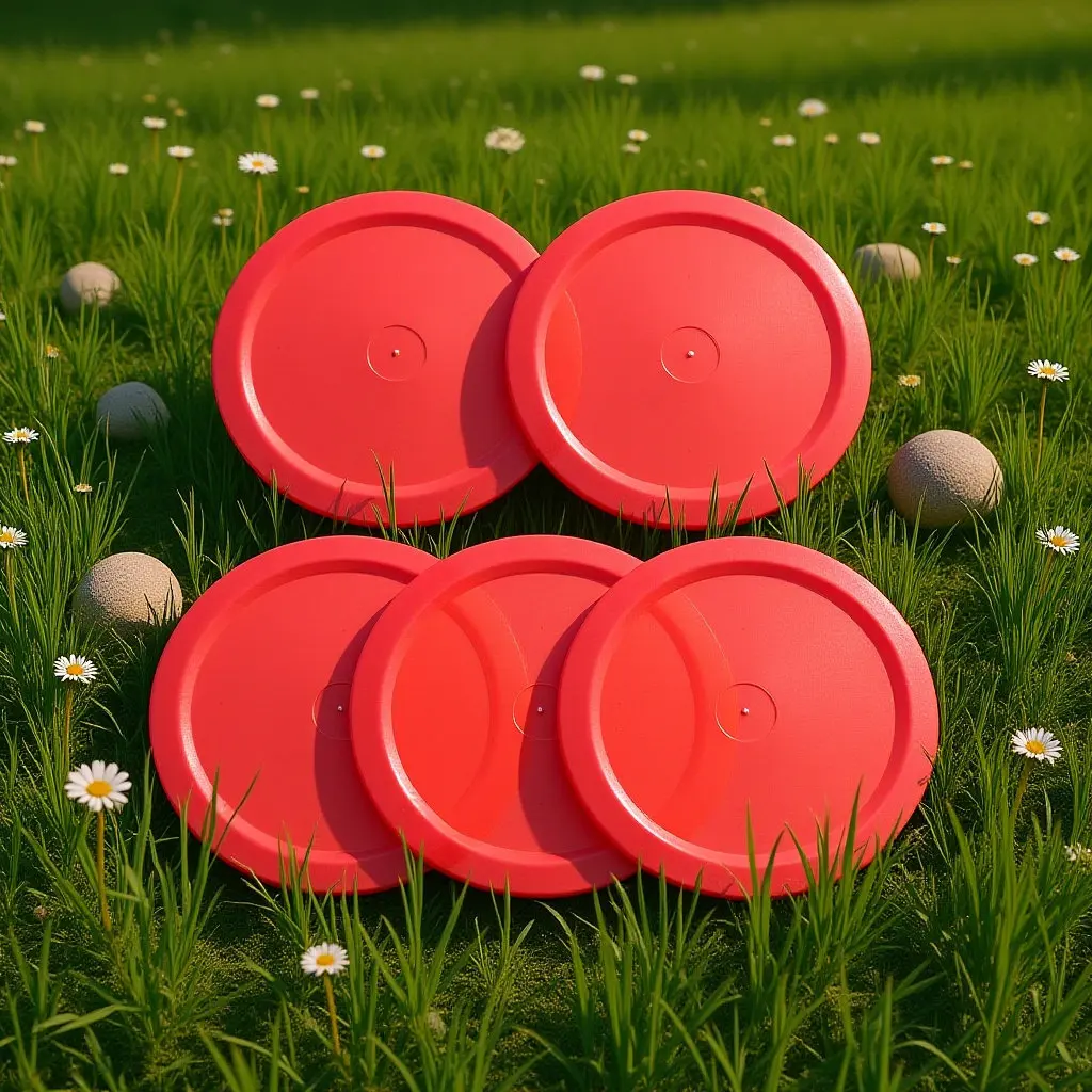 

5Pcs Air Hockey Pucks Replacement Round Plastic Pucks Smooth Surface for Air Hockey Table Game Room Bar Theme Park Leisure