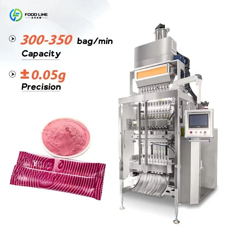 High Speed 10 Lanes Sachet Packing Machine Multilane Stick Bag Electrolyte Vitamin Powder Packing Machine