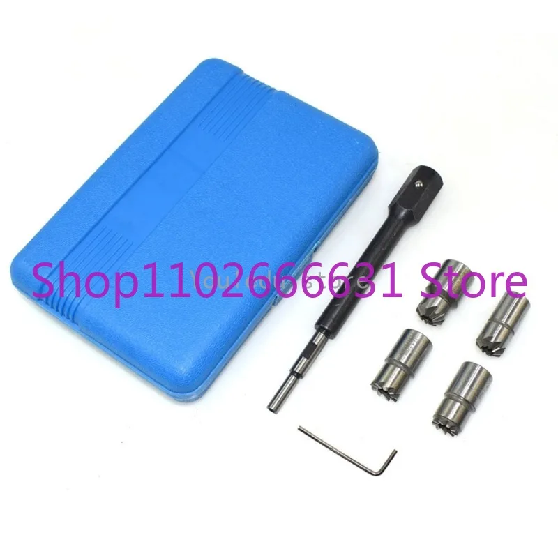 1Set Injector Remover 5Pcs Diesel Injector Seat&Cleaner Carbon Remover Seat Tools Cutter Milling Cutter Set Universal Car Too