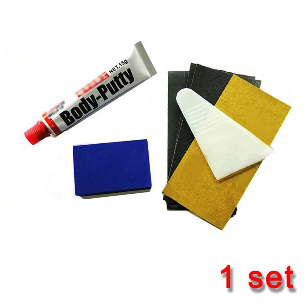 15g Kit stucco carrozzeria assistente ammaccature riempitivo livello set di strumenti di riparazione con raschietto Durevole di alta qualità NUOVO pratico strumento di grasso