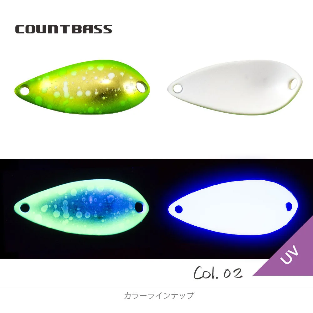 COUNTBASS 3/32oz 2,5g Forellenlöffel mit Widerhaken, UV-Farben, Angelköder, Köder für Hecht und Angler – Detail 9