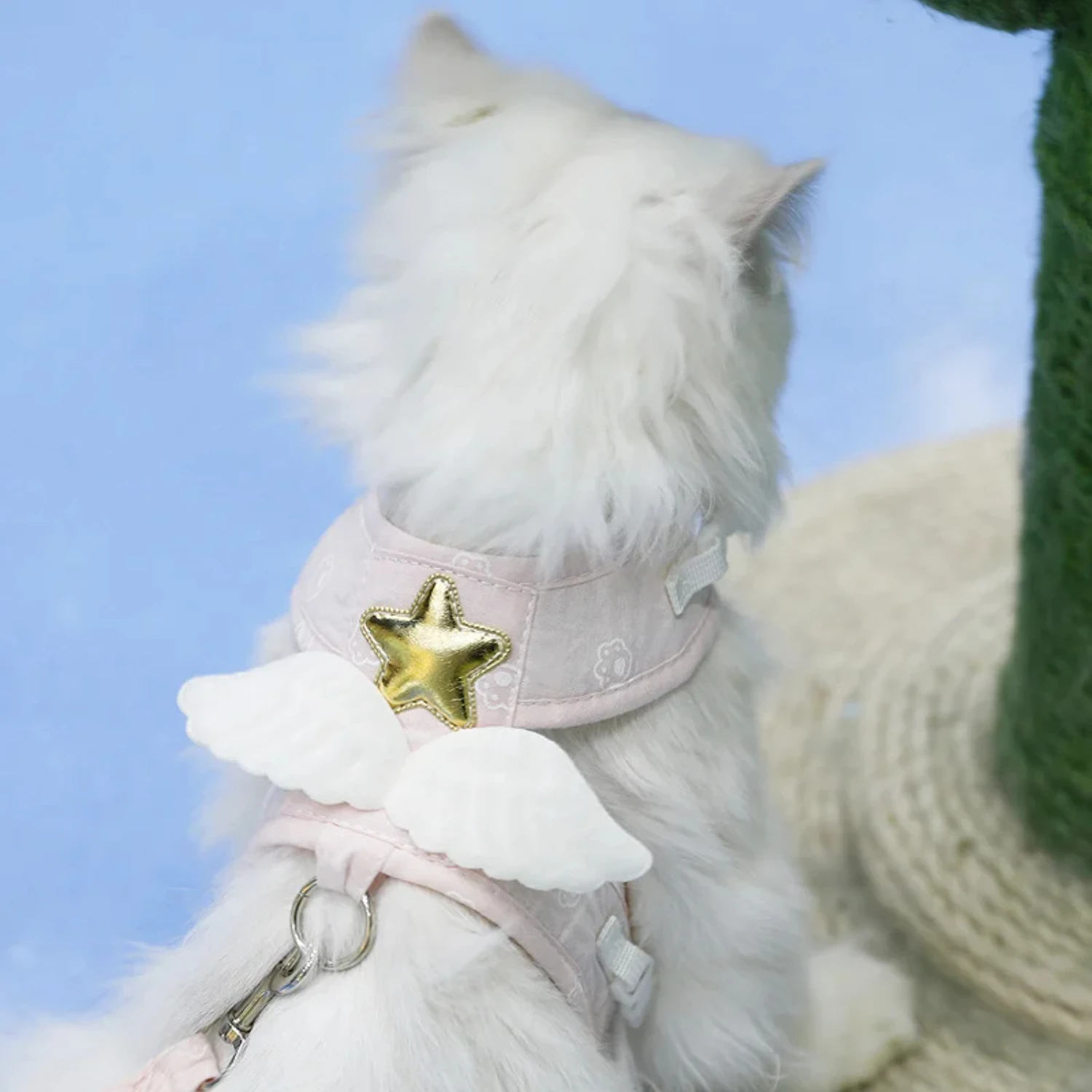 New Stay stylish and chic with this Ultimate Comfort and Extra Glamorous Swag Kawaii Angel Wing Pet Vest Harness. Personalize it