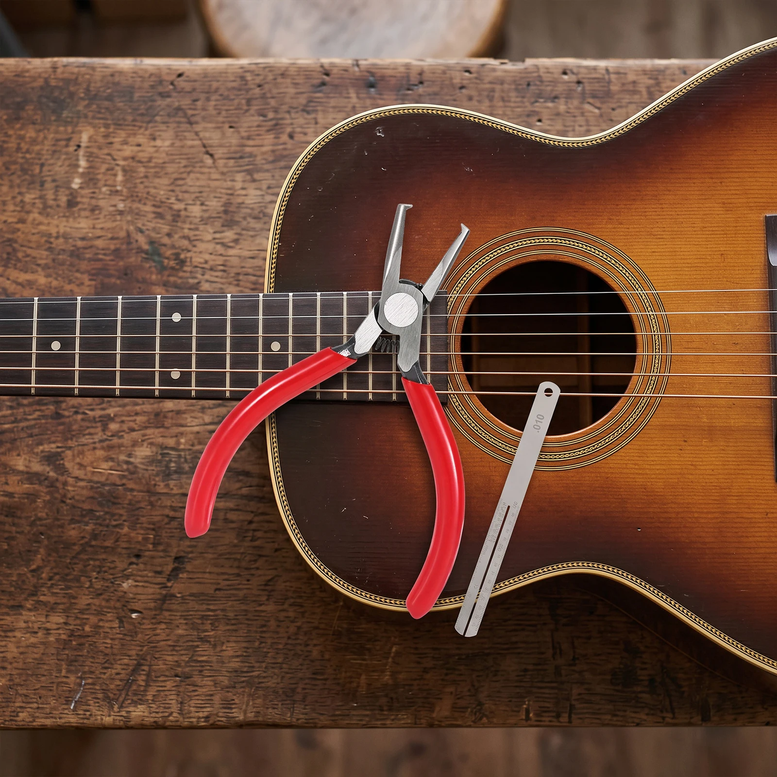 Guitar Fret Puller Multi-Purpose Frets Puller Flathead Pliers Guitars Maintenance & Repair Tools for Frets Repair & Adjustment
