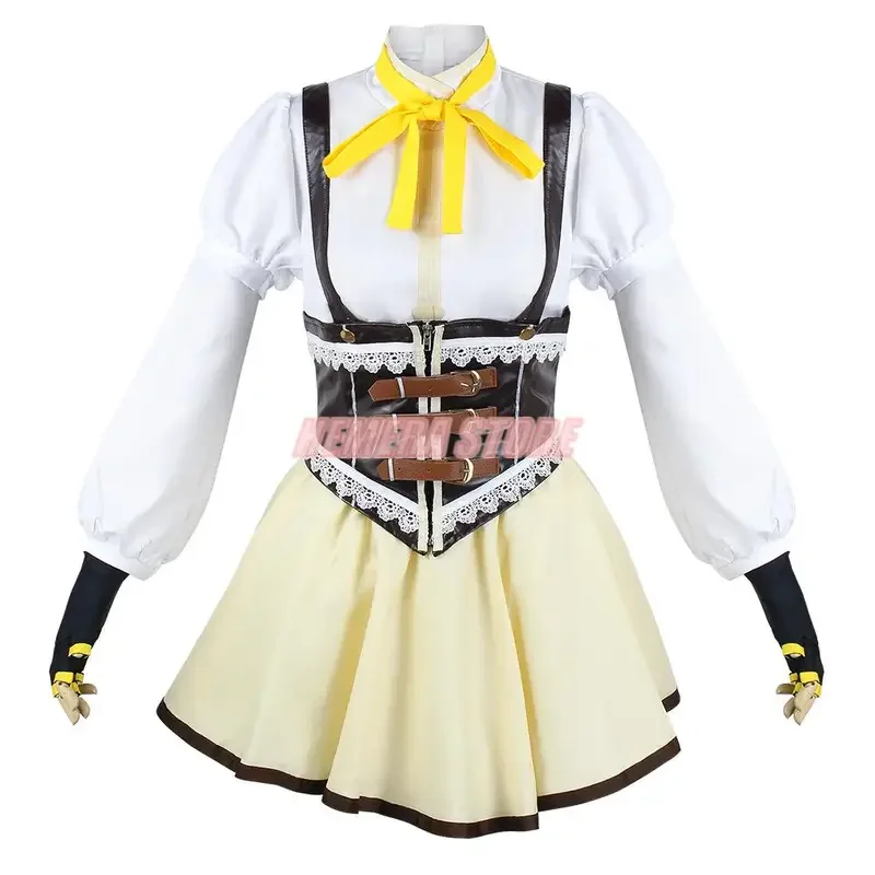 Anime Cosplay Tomoe Mami Puella Magi Madoka Magica Cosplay Costume Party Set Wig Full Set Hat Sock Woman