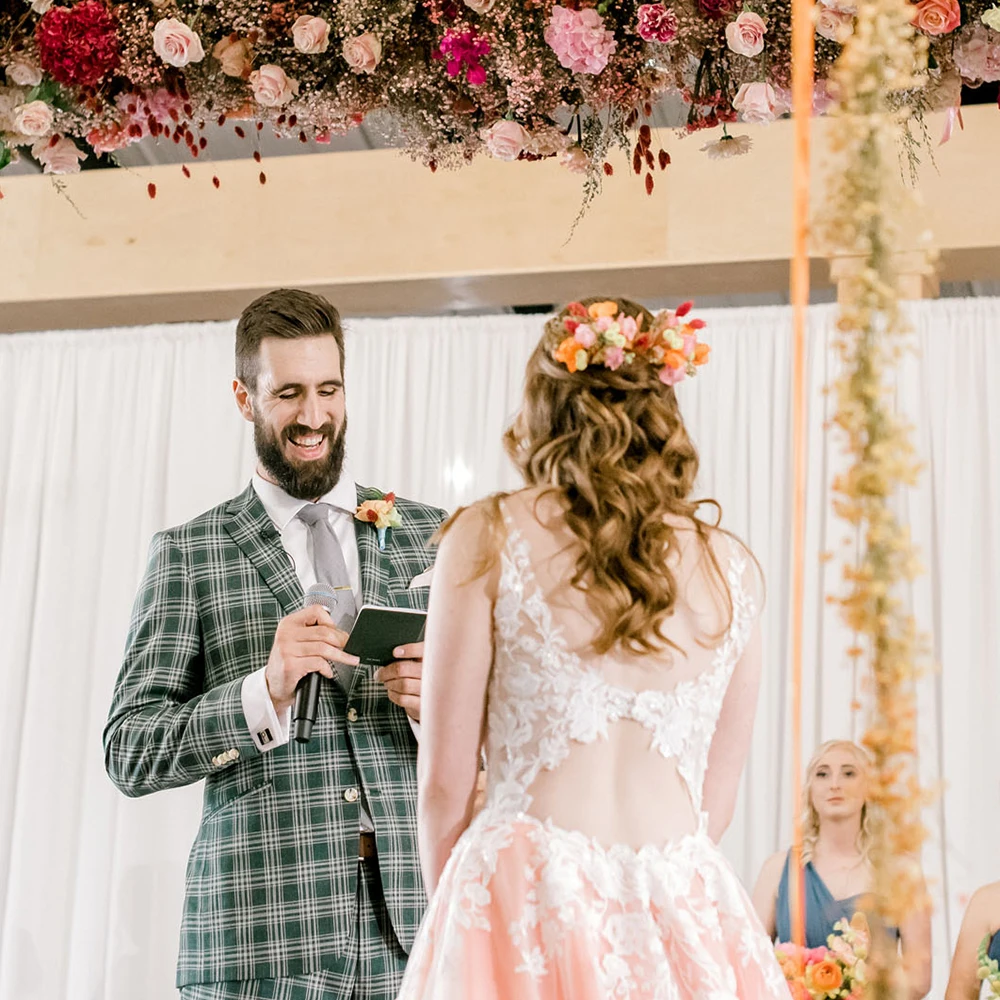 Vestido de novia con cuello en V y bordado floral, talla grande, espalda abierta, rosa rubor, apliques personalizados, corte bajo, vestido de novia de princesa para iglesia