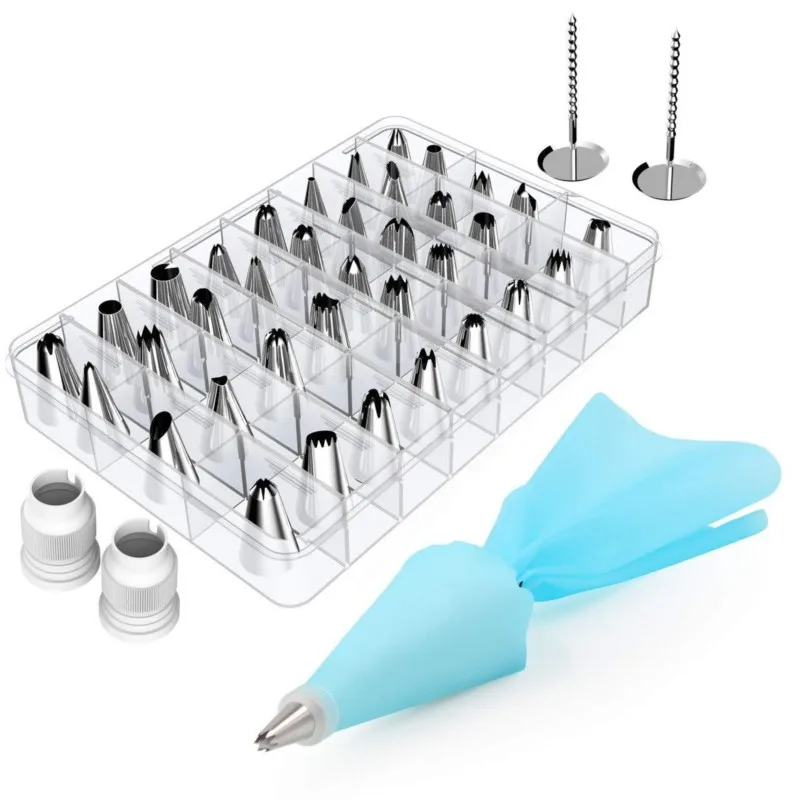 

42 pieces of sleeve nozzle, piping nozzle, piping nail, TPU pipe bag, piping bag, making cake accessories, kitchen baking tool s
