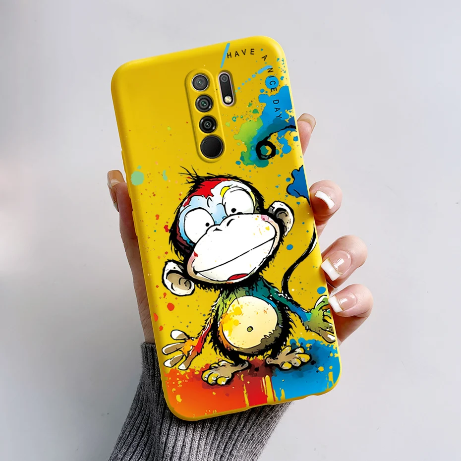 For Xiaomi Redmi 9 Case Redmi 9 Prime Cover M2004J19G M2004J19C redmi9 Cute Cartoon Bear Silicone TPU Soft Phone Case Back Cover