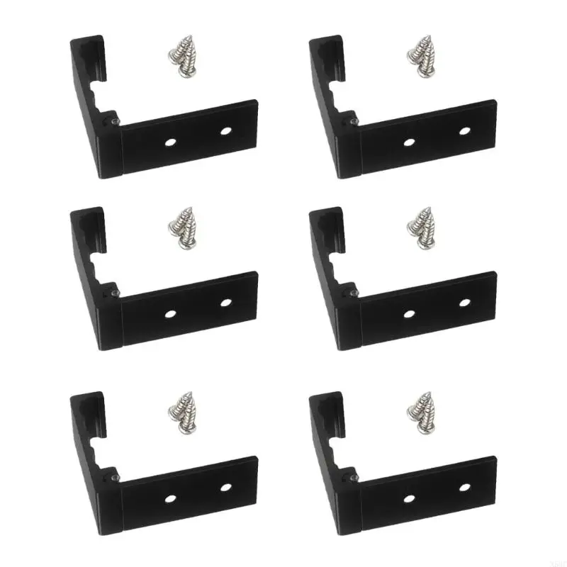 N58C 6pcs Алюминиевый сплав сплавной настенный крючок Стенная настенная вешалка настенный крючок для полотенец для подвесных