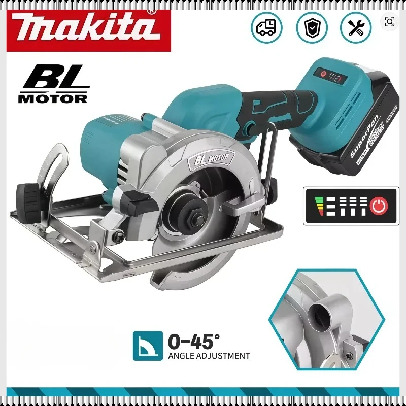 

Makita 5Inch Brushless Electric Circular Saw Cordless Handheld Multifunctional Wood Metal Cutter 18V Power Tool