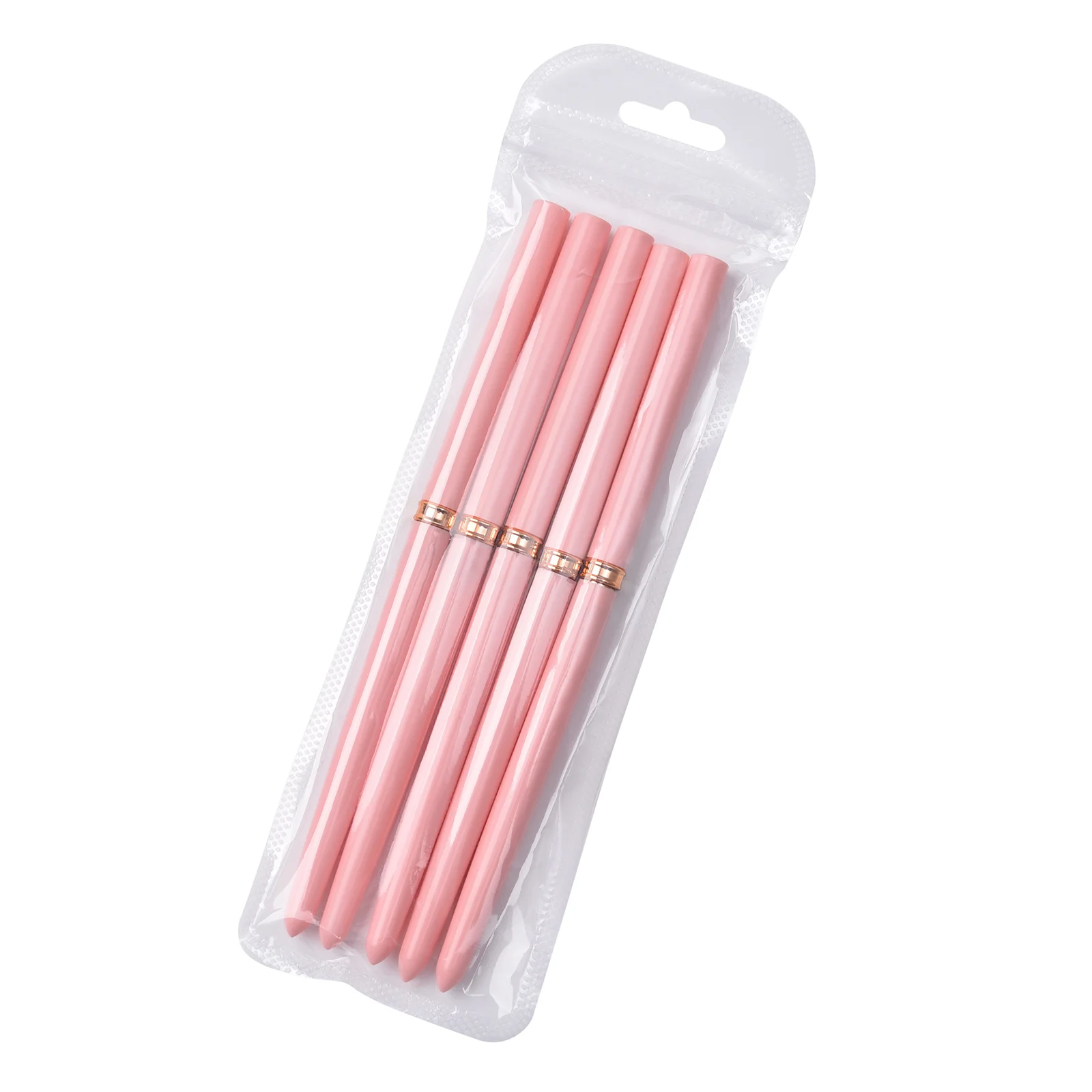 

5Pcs/Set Nail Art Liner Brushes Set Pink Elongated Lines Striping Drawing Painting Nail Design Pen Professional Manicure Tool