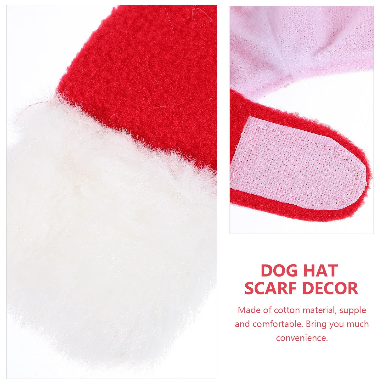 

1Set Pet Head Cover Christmas Dog Hat Scarf Warm Cotton Costume Photo Prop Winter Decor Accessories Dog Headdress