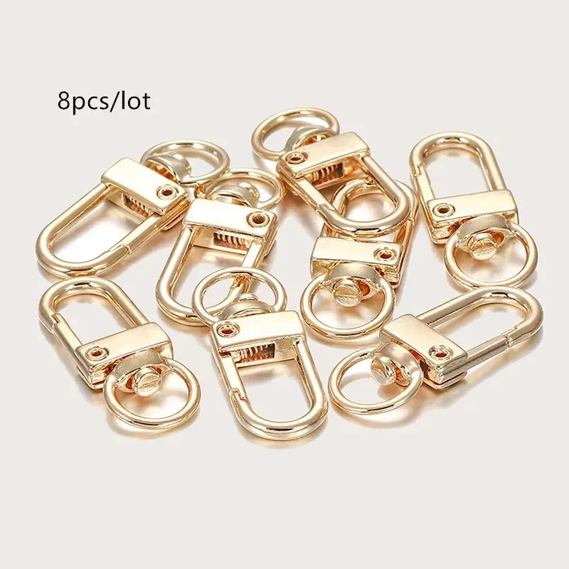 8 sztuk/partia metalowa uniwersalna klamra do torby klamra wielokolorowa opcjonalna klamra do kluczy klamra ze stopu klamra z homarem akcesoria do toreb