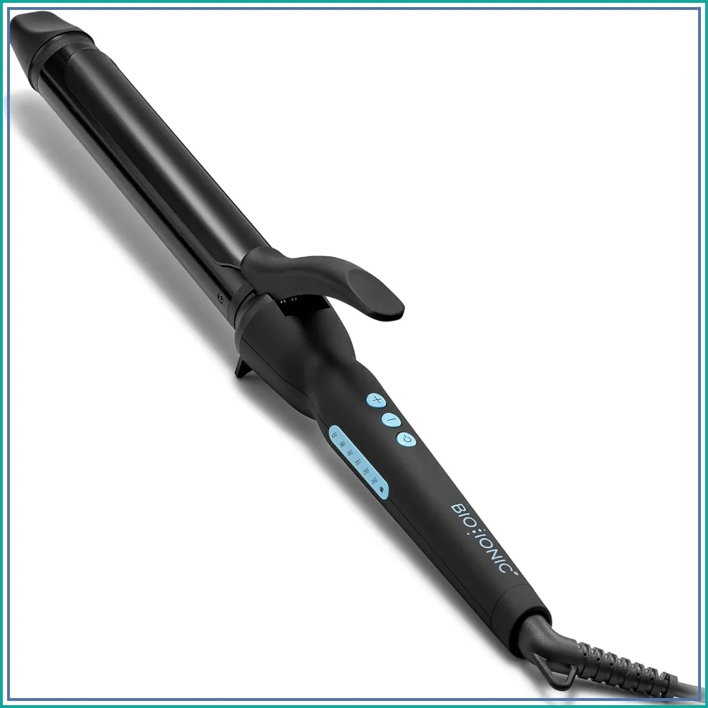 Long Barrel Curling Iron - Moisture Heat & NanoIonic Tech for Soft, Bouncy Curls - Multiple Sizes