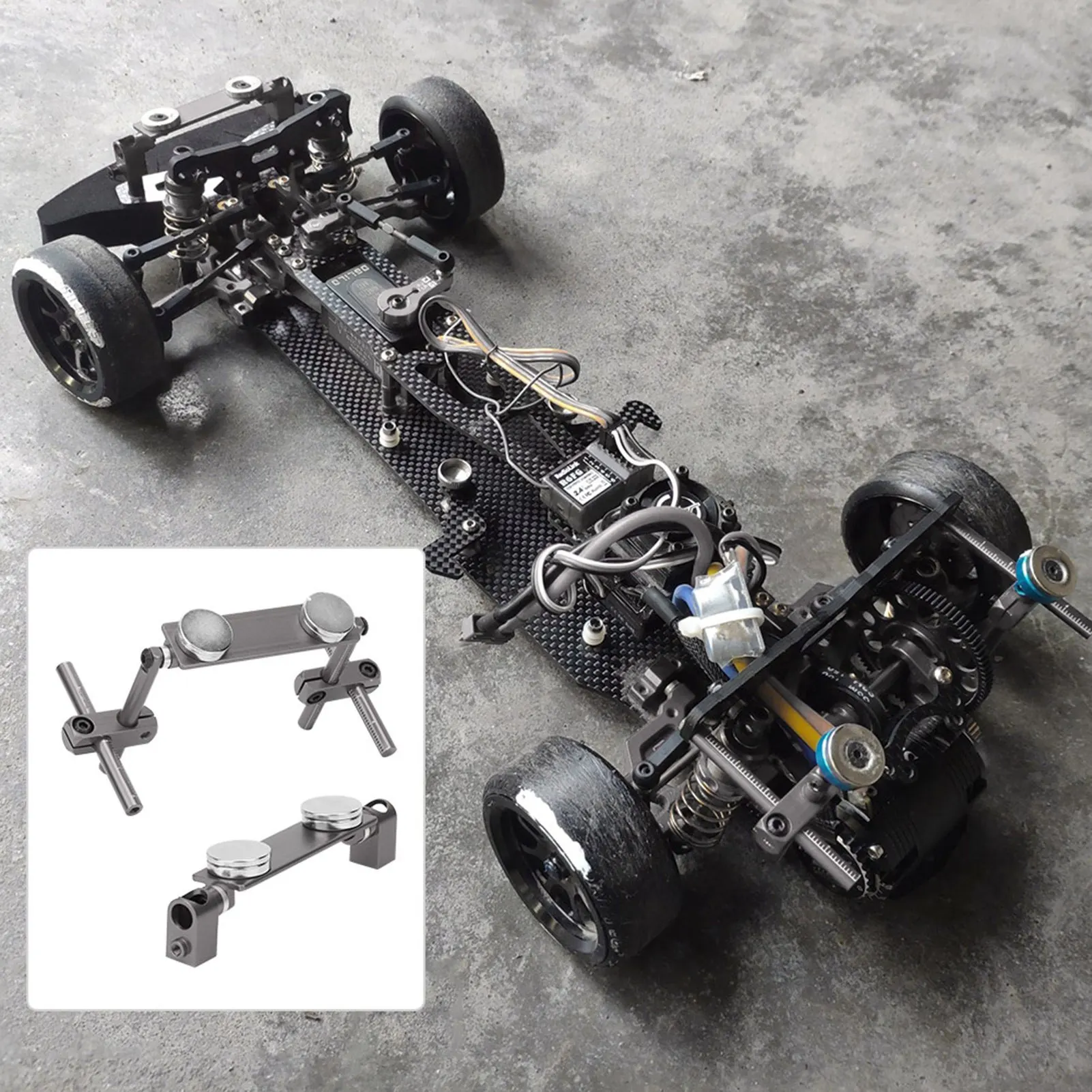 Invisible Magnetic Aluminum Magnetic  Invisible Body Shell Mount Kit for HSP 1/10 RC Racing Car