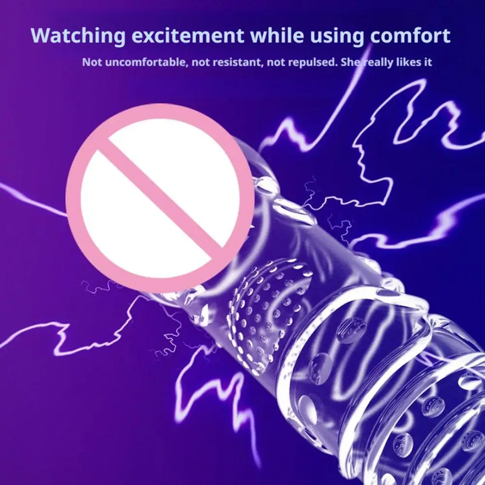 القضيب موسع كم قابلة لإعادة الاستخدام سيليكون سبايك منقط الواقي الذكري الجنس لعب دسار القضيب الواقي الذكري G بقعة تحفيز الرجال تأخير القذف #4