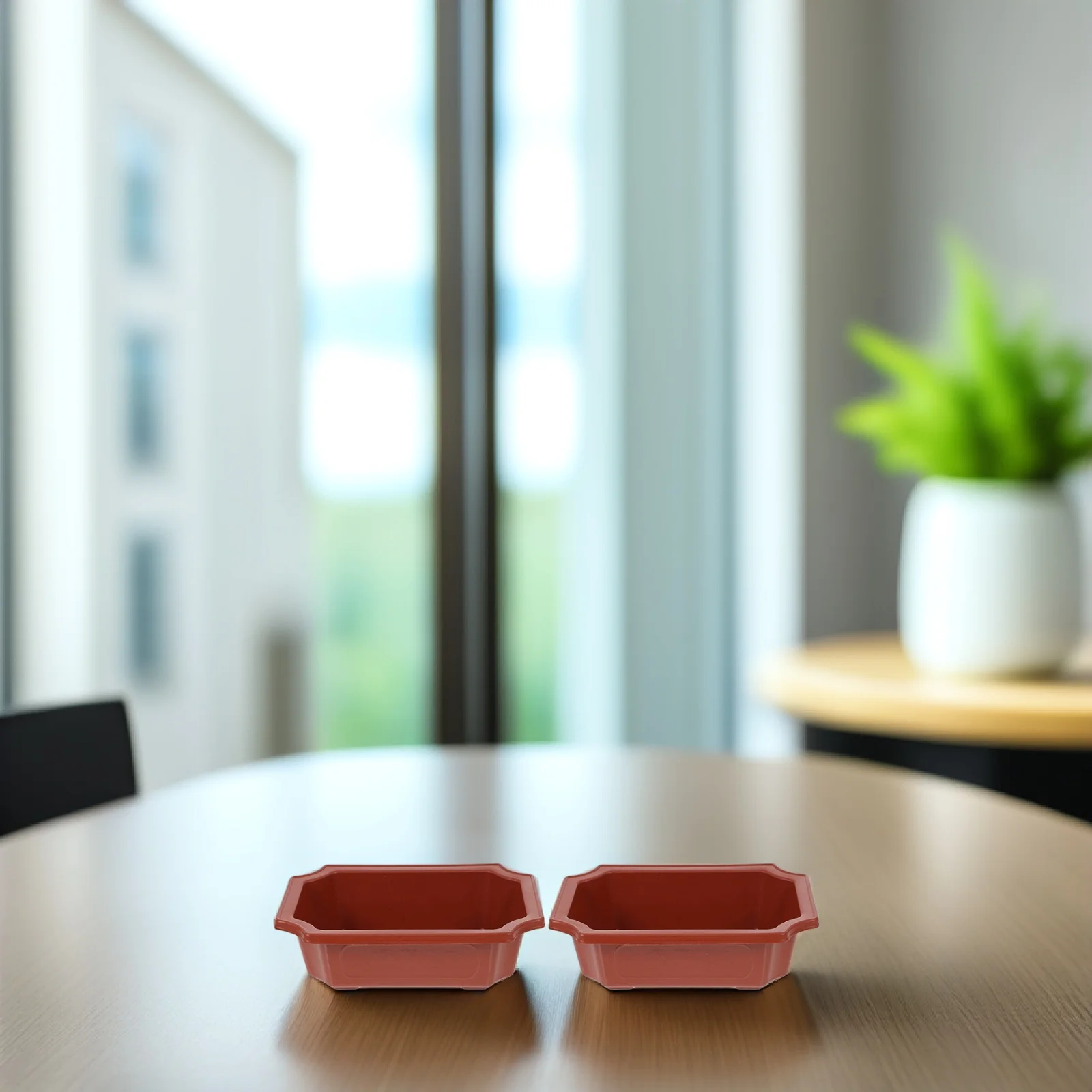 

5pcs Plastic Succulent Bonsai Pots With Drainage Holes Simple Flower Planters For Indoor Outdoor Garden Home Office Decor