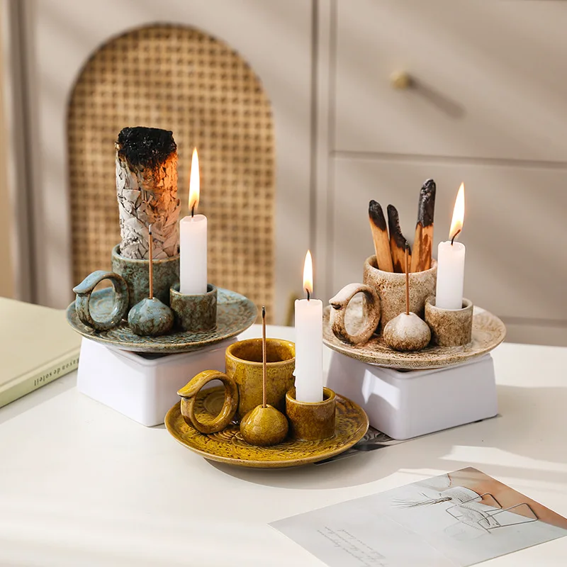

Peru Palo Santo креативная роскошная подставка для свечей, декор, новый поднос для горелки шалфея, подсвечник, 2 шт.