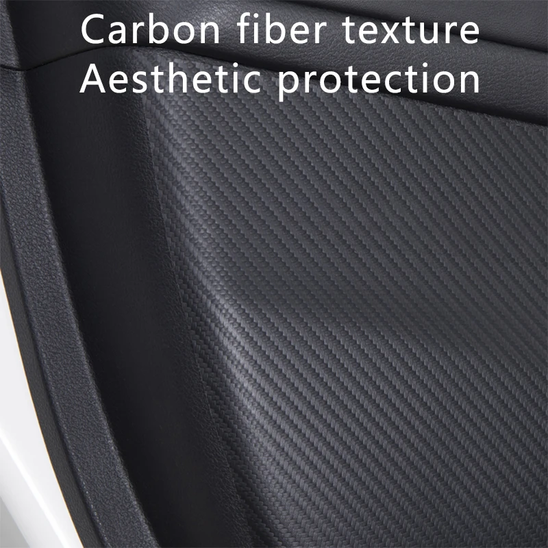 Car Door Anti-kick Pad for BYD ATTO 3 YUAN PLUS Carbon Fiber Leather Mat Scratch Resistant Sticker Auto Modification Accessories