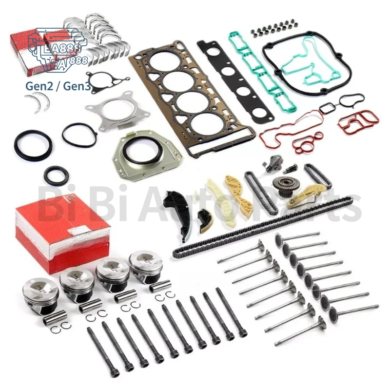 2.0T Engine Overhaul Rebuild Valves Repair Kit Φ21mm For Audi A4 VW GTI Skoda Seat CDN CCZ CCTA CAEB GEN2 EA888