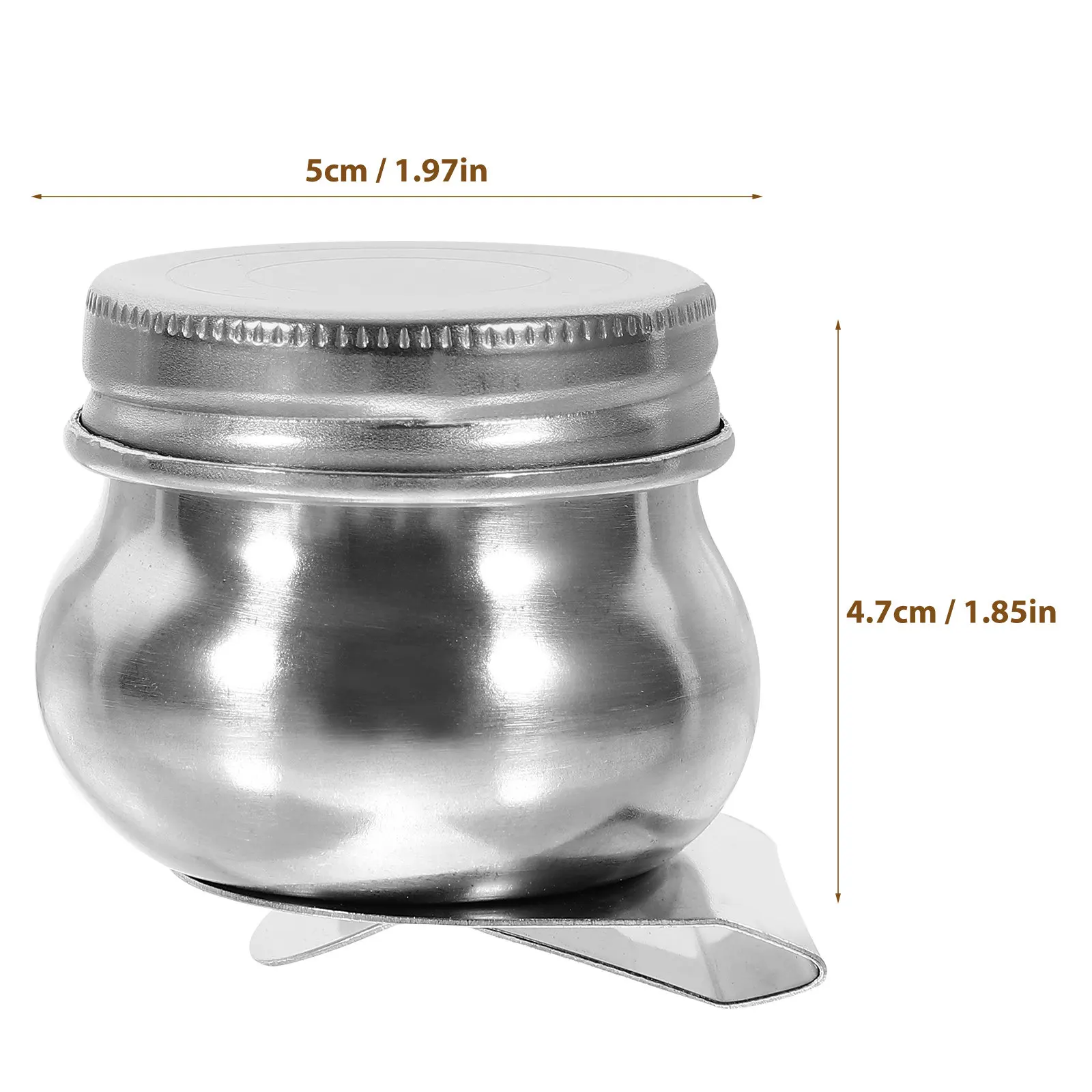 2pcs Metal Oil Palette Cup for Painting – Portable Small Mixing Pot, Practical Drawing Supply for Outdoor Art