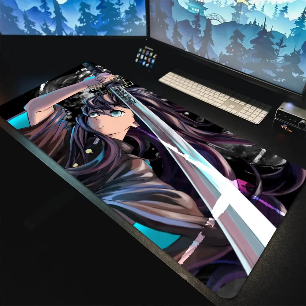 Muichiro Tokito 1200x600x5mm Thicking Super Mouse Pad Big Tapete Para Escritorio Mouse Stand Hentai Desk Mat All Size xxl Pad