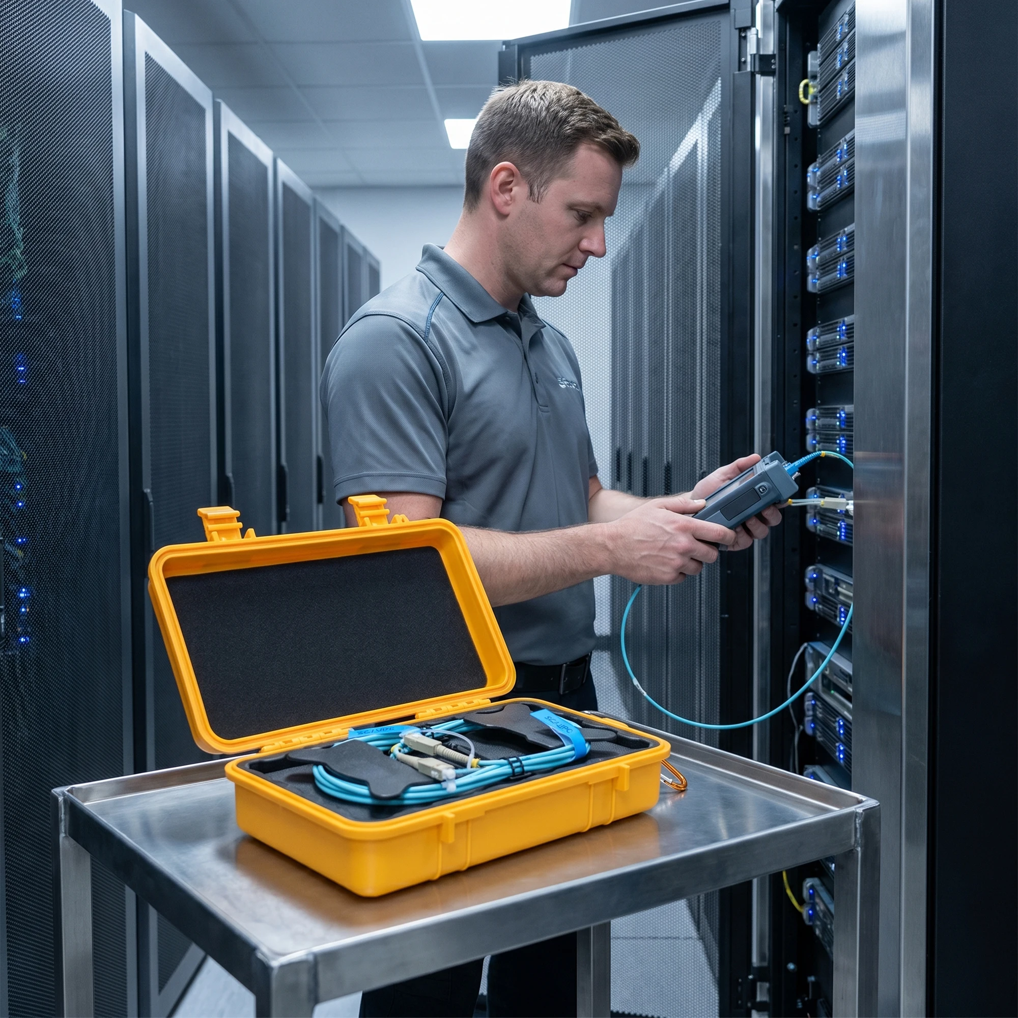 OTDR Launch Cable Test Tool OM3 Fiber Optic Cable Test Box OTDR Dead Zone Blind Zone Eliminator Multimode UPC 850nm view 4