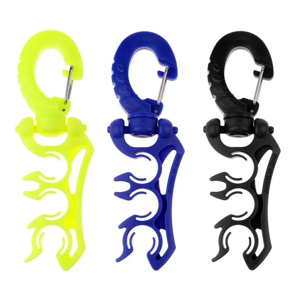 Scuba Diving Gadget Hose Holder Retainer with Snap Clip for BCD Regulator and Gauge Hose Management
