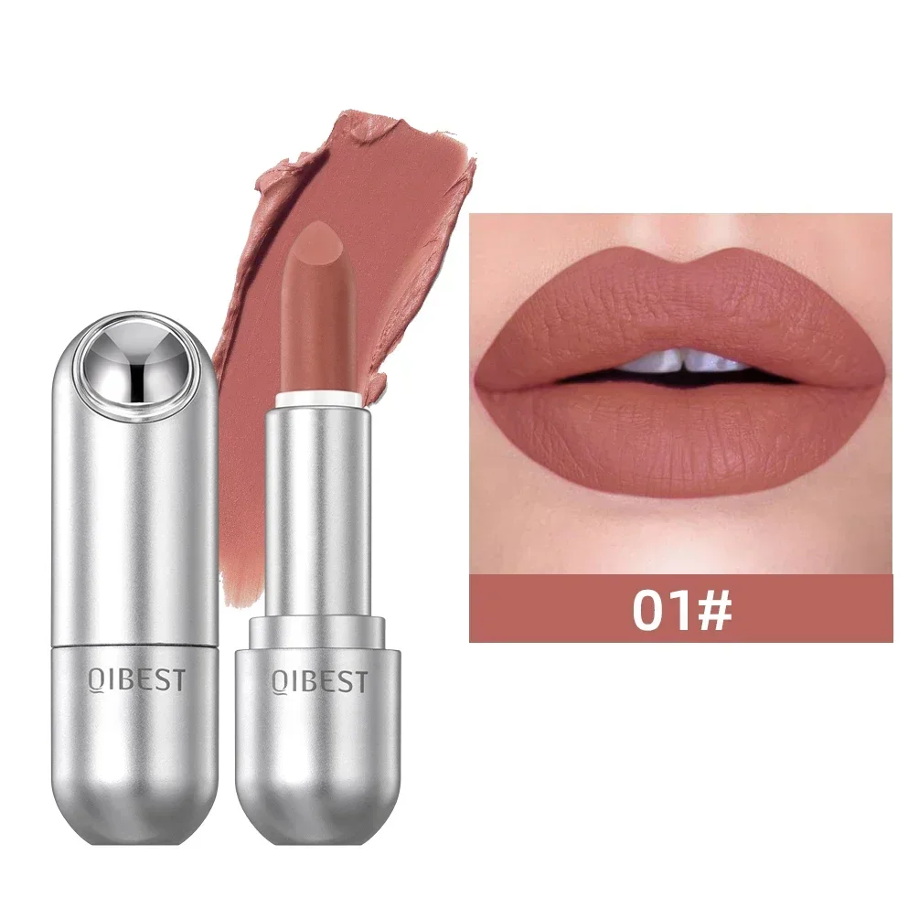 Matte Lipstick Nude Lipsticks Long Lasting Velve Red Tinted Waterproof Lip Stain Lipstick Balm Makeup 6 Colors For Women