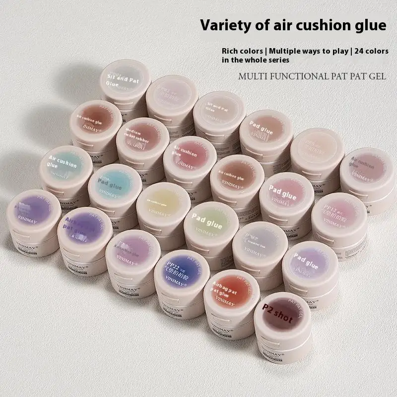 Nail Art Patting Glue Nail Polish Pat Painting Gel With Sponge Tool And Gripper Slap Nail Polish Soak Off UV LED For Manicure