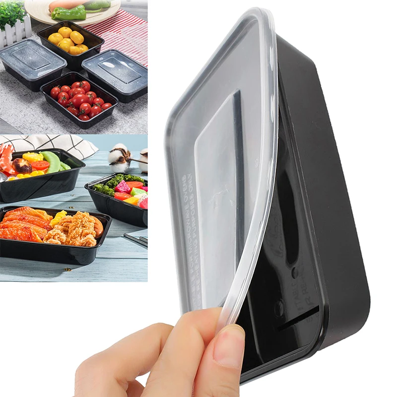 10 Pcs Reusable Bento Box Meal Storage Food Prep Lunch Box Reusable Microwavable Containers School Food Container