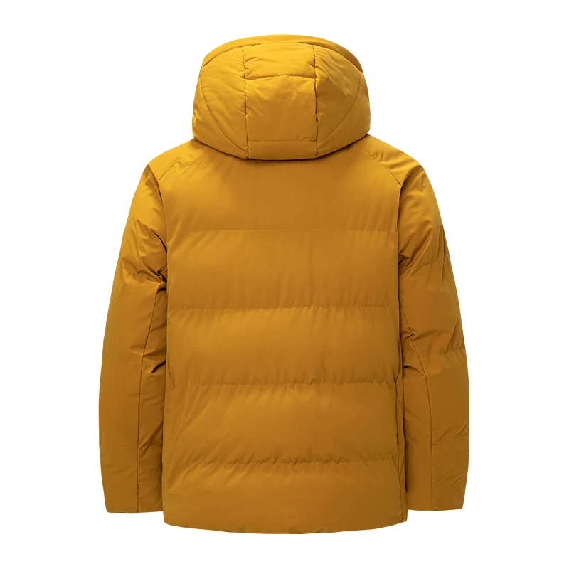 Heren Winter Gewatteerde Kleding Nieuwe Effen Kleur Winddicht Verdikte Warme Outdoor Avontuur Capuchon Parels Waterdichte Jas