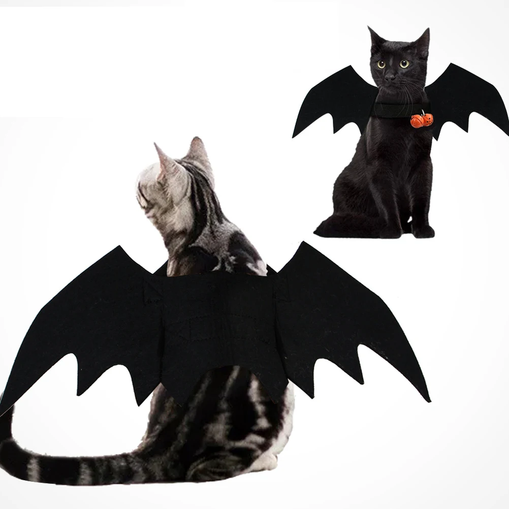 

Pet Decorative Wings Bat Costume Accessory for Halloween Adjustable Premium Material Sweet Adorable Dog Clothing