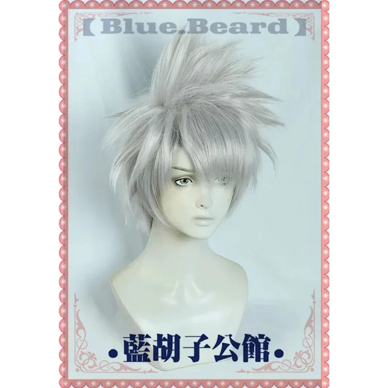 NewTop calidad Hatake Kakashi Cosplay gris corto en capas pelo sintético resistente al calor + peluca Cap2025c;5,v'8.d;