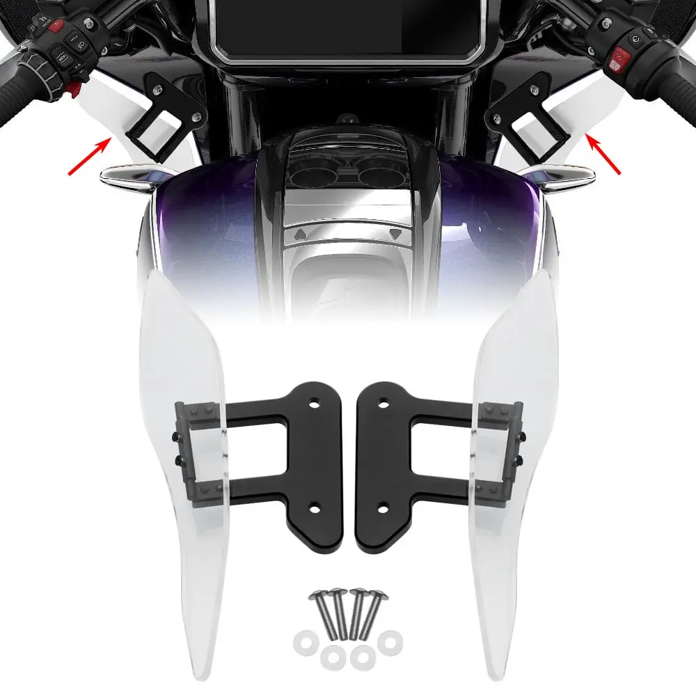 Motorcycle Acrylic Plastic Wind Deflectors Fit For Bmw R18 B Bagger Transcontinental 2021-2026 Transparent Improves Comfortable