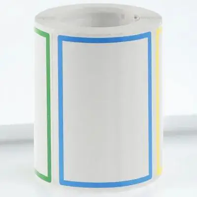 

300 шт., наклейки с именными бирками в мультяшном стиле, пустые самоклеящиеся этикетки для использования в школе, классе, для записи, на гладкой бумаге, разноцветные