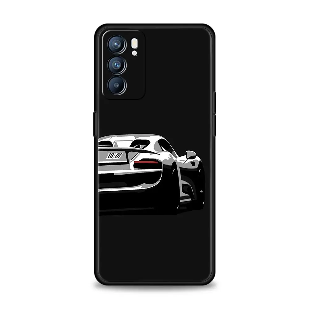 Super Car Sport Phone Case For Oppo Reno8 Reno7 Reno6 Pro A54 5G Find X6 X5 A53 A52 A9 A15 A95 A17 A16 A76 A74 A57 A31 Cover - Image 5