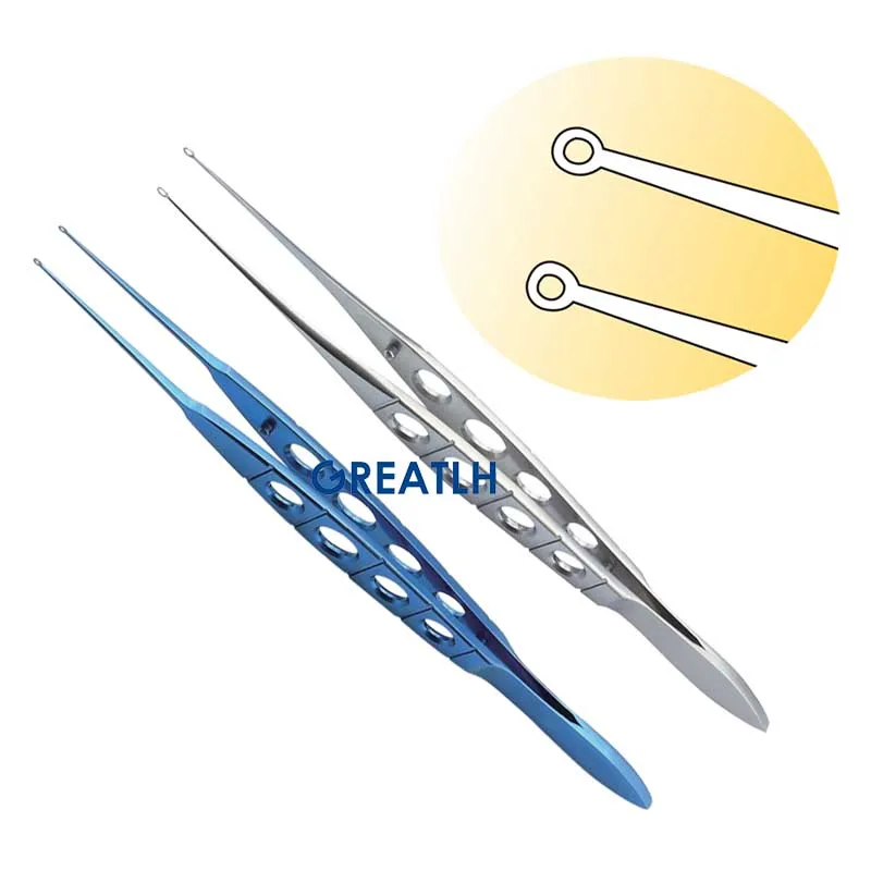Two Type Choices Conjunctiva Forceps Stainless/Titanium Alloy Autoclavable Ophthalmic Eye Instrument