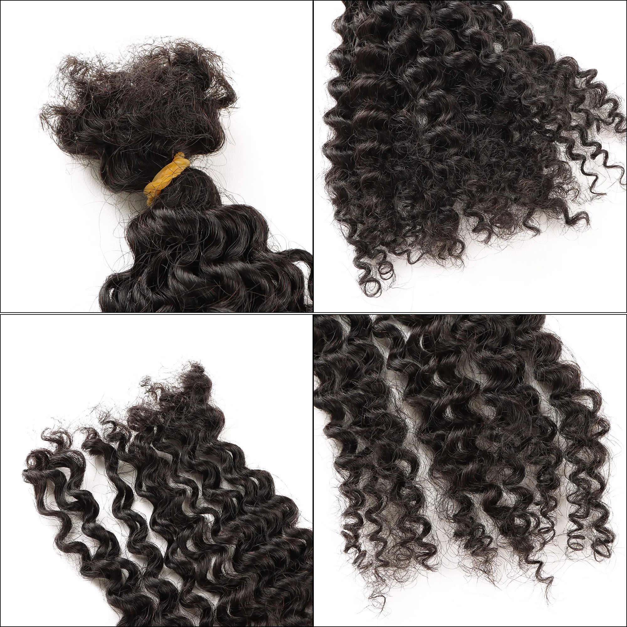 Afro Kinky Curly Locks 4A Double Drawn Bulk Braiding Hair Extensions Microlocs for Box Crochet Human Hair for Braiding