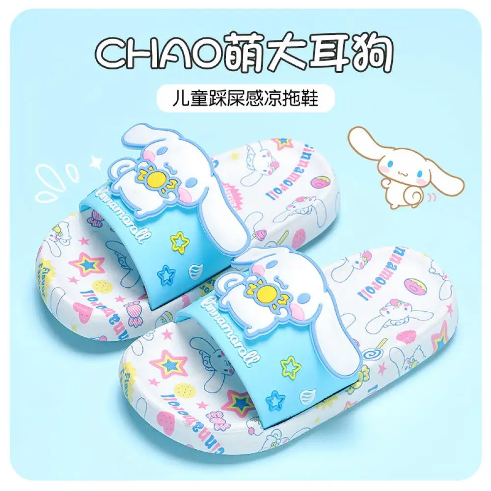 

Cute Cinnamoroll Anime Slippers Sanrio Kuromi Girls Kids Kawaii Cinnamoroll Home Sandal Summer Cute Cartoon Babys Non-Slip Shoes