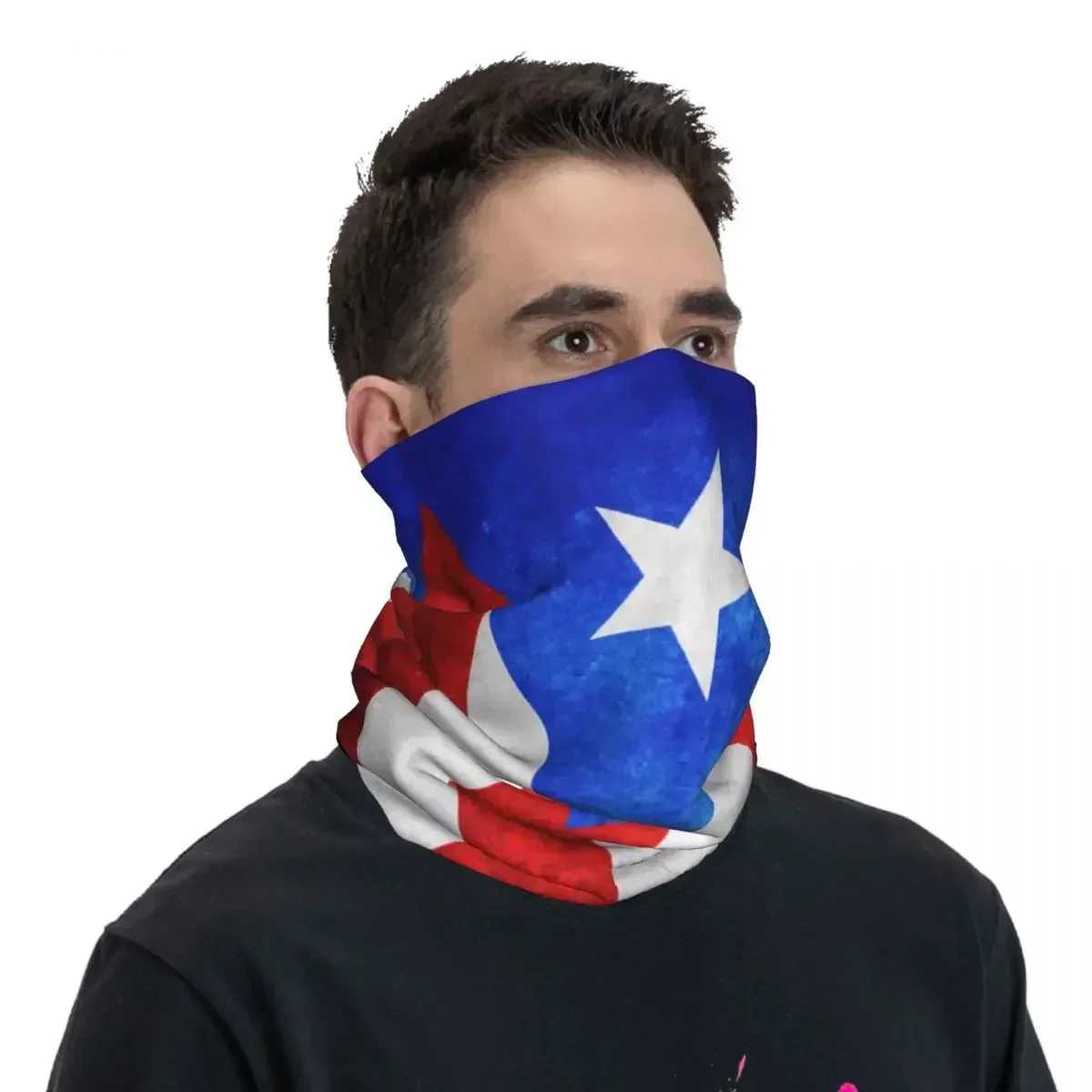 Cuba Nationale Vlag Bandana Nek Gaiter Bedrukte Wrap Sjaal Multi-Use Gezichtsmasker Hardlopen Voor Mannen Vrouwen Volwassen Ademend