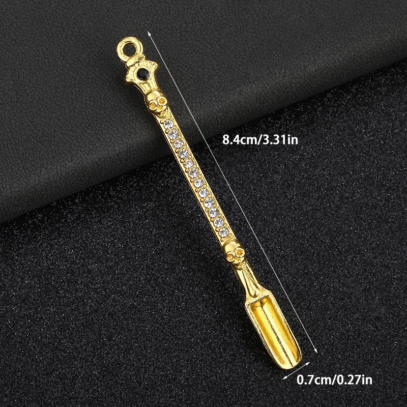 1 قطعة ملعقة صغيرة معدنية مع مجرفة صغيرة لأداة قياس مسحوق الأدوية ملحقات السجائر #6