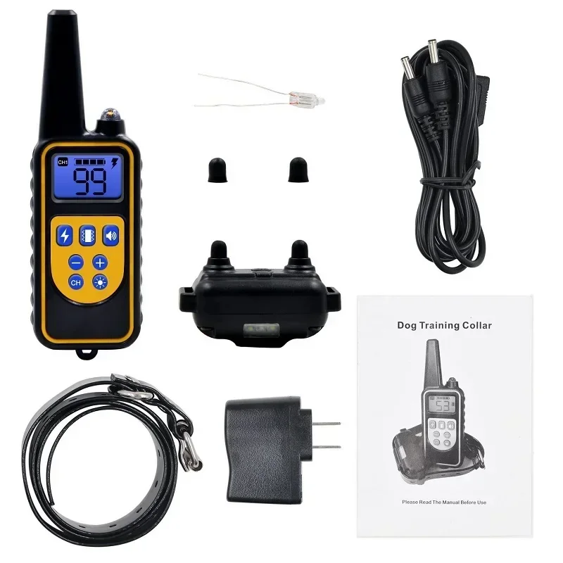 ที่ขายดีที่สุดกันน้ําแบบชาร์จสุนัขปลอกคอสุนัขระยะไกลพร้อมโหมดการฝึกอบรม 3 โหมด
