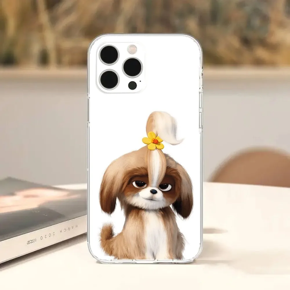 Cartoon cute Shih Tzu Dog Phone Case For iPhone Apple 15,14,13,12,Mini,11,Pro,Max,Plus,X,XR,XS,8,SE,2020,Plus Transparent Cover