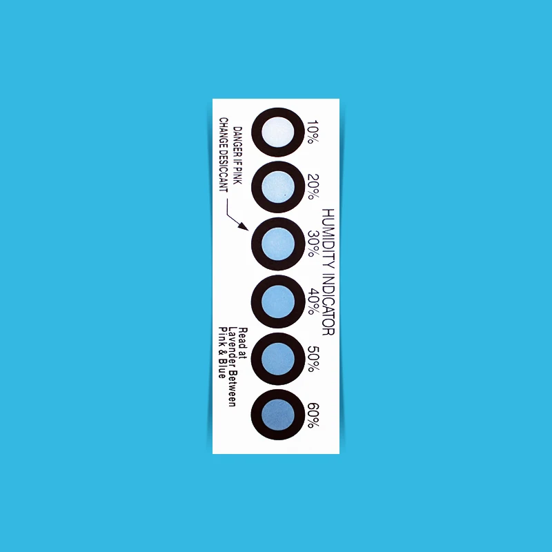 Wholesale Humidity Indicator Label and Sensitive Color Change Humidity Indicator Card
