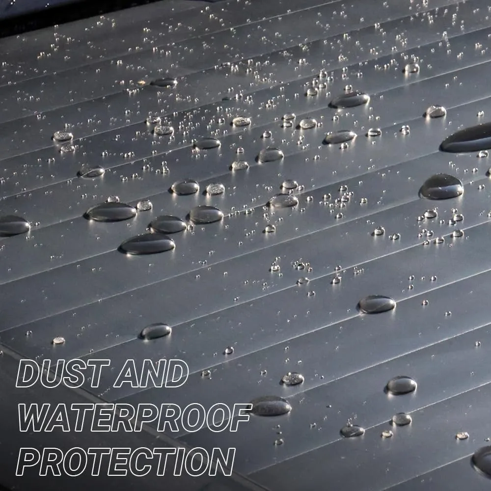 MR قابل للسحب شاحنة صلبة السرير Tonneau غطاء T-فتحة القضبان يناسب 2019-2025 فورد رينجر 5 '(61") صندوق مسحوق المغلفة ماتي الأسود الشب