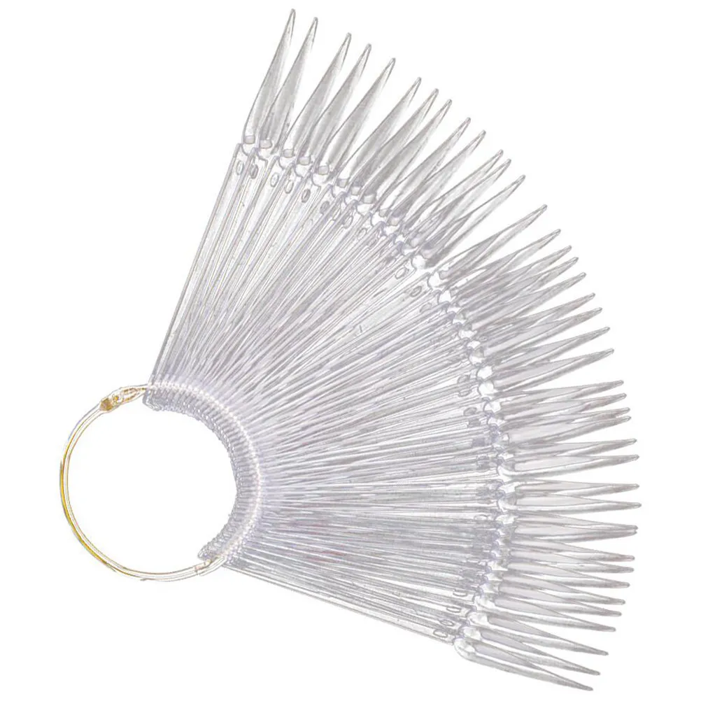 

100 шт. тренировочных типсов для ногтей в форме веера, гладкие цветные палитры для демонстрации, палитра для маникюра для начинающих