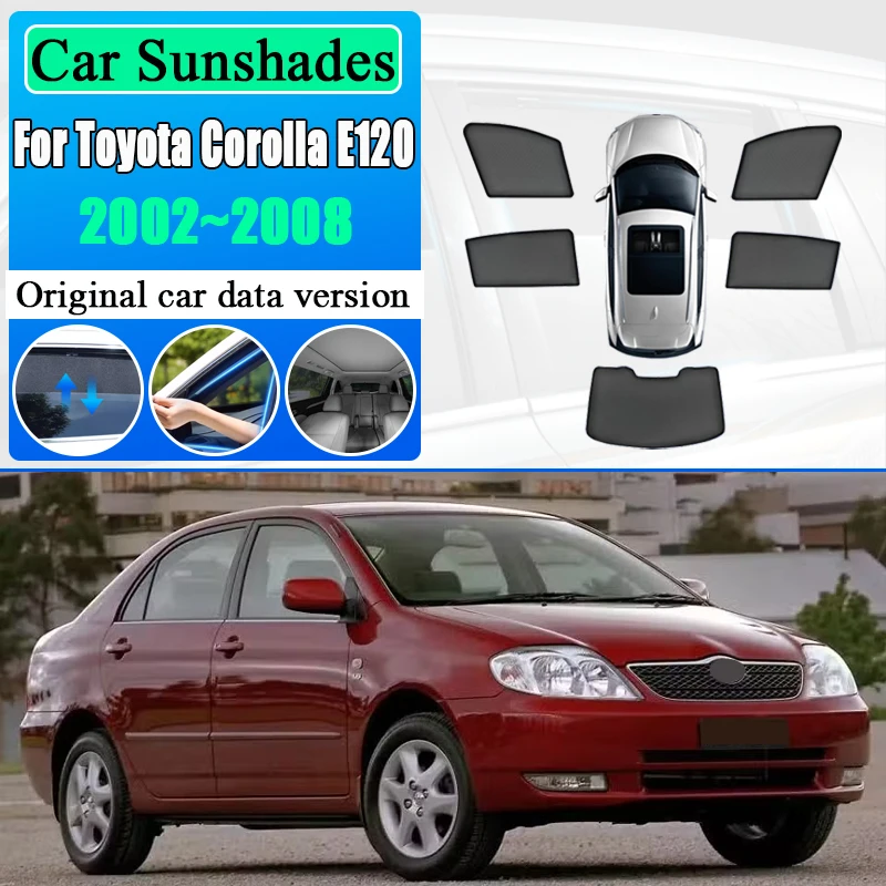 

Car Mesh Sun Shades For Toyota Corolla E120 2002 2003 2004~2008 Magnetic Sunshade Windshield Side Window Visor Tools Accessories