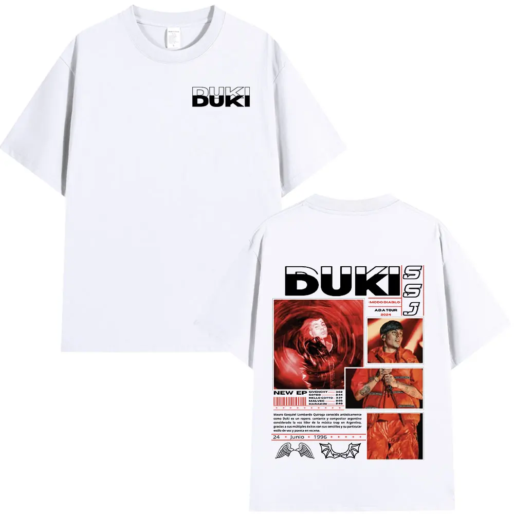 Rapper Duki ADA Tour 2024 Merch T-shirt Men's Women Clothing Hip Hop Vintage Short Sleeve T Shirt Cotton Cozy Oversized T-shirts